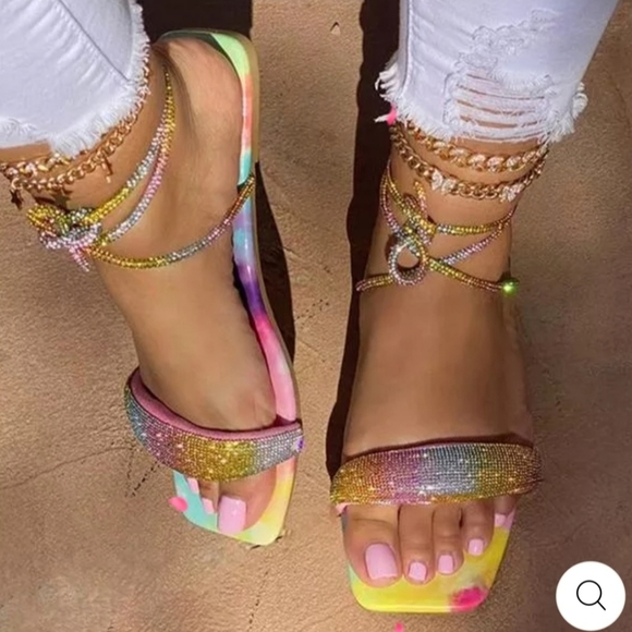 Rainbow Bling Sandal - Picture 1 of 2
